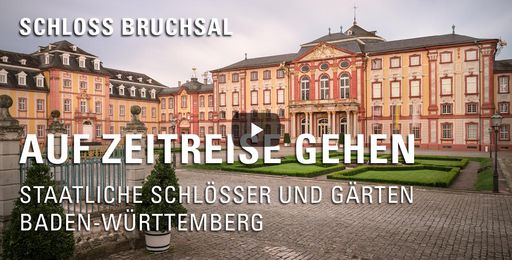 Startbildschirm des Films "Auf Zeitreise gehen: Schloss Bruchsal"