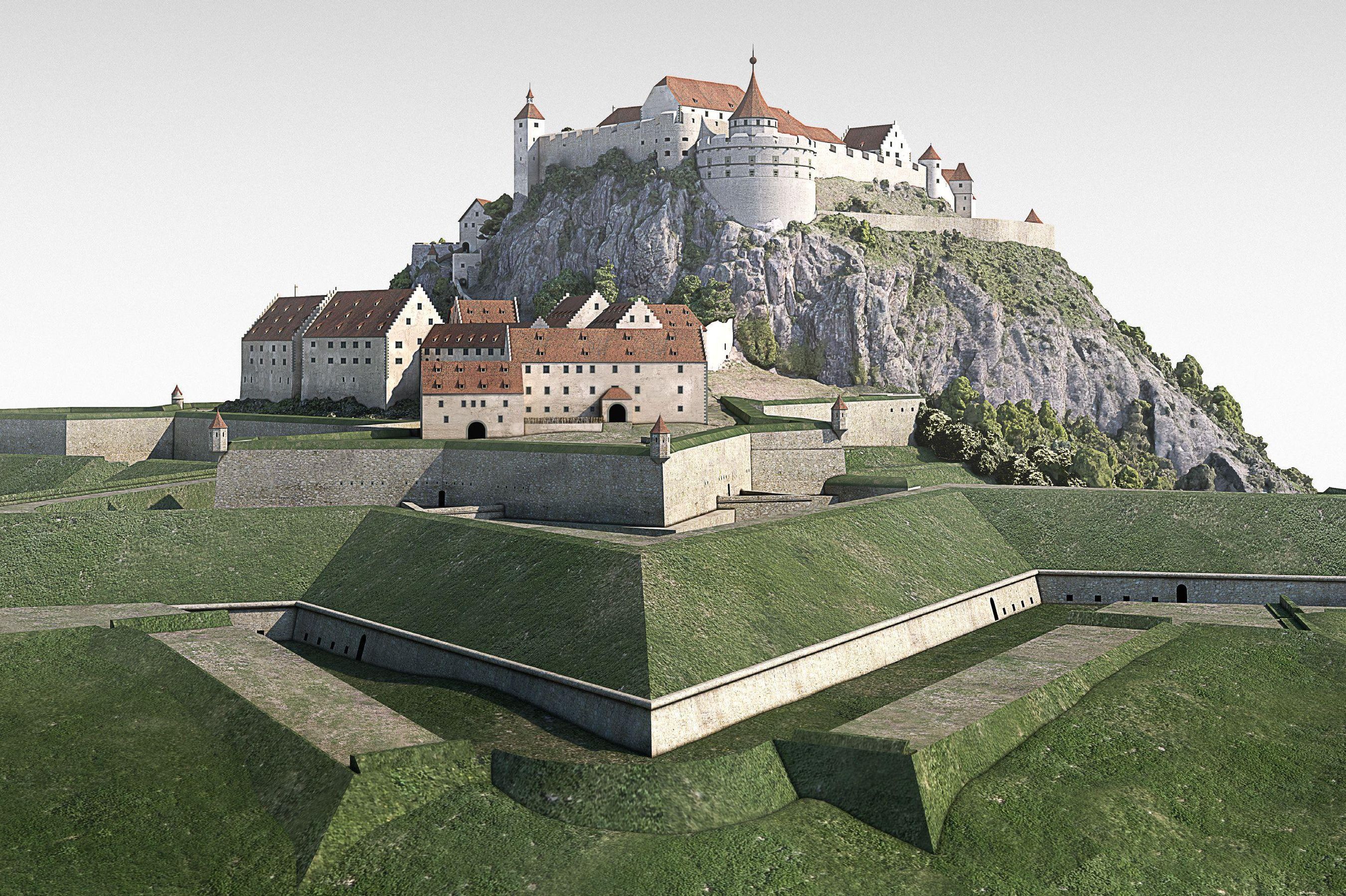 Digitales Gesamtmodell der Festungsruine Hohentwiel 