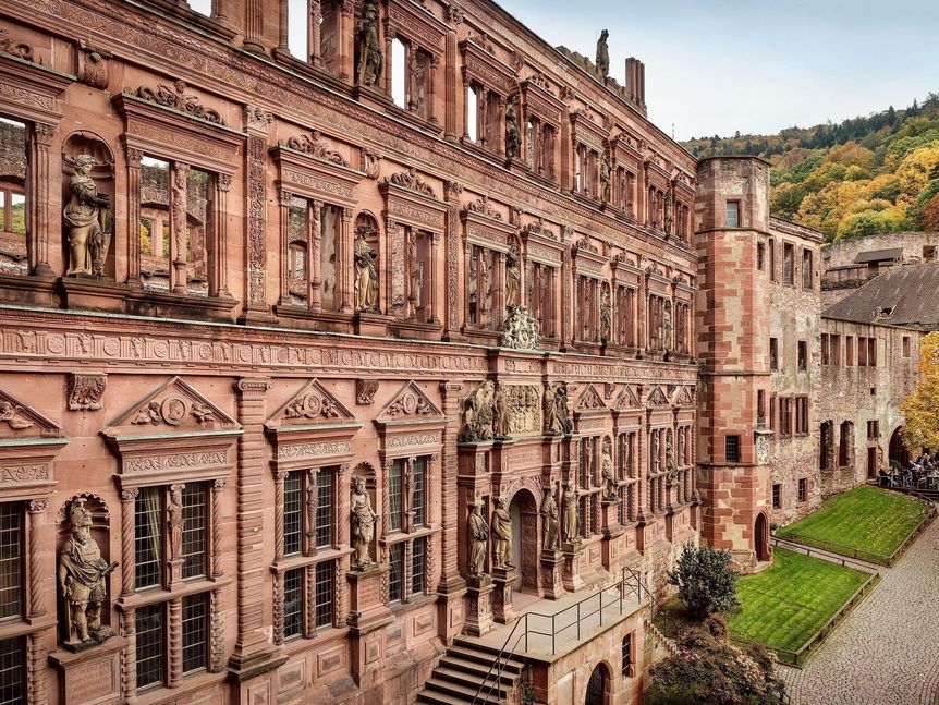 Schloss Heidelberg, außen, Fassade